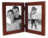 Linear Dark Walnut Picture Frame 5x7 Double Vertical