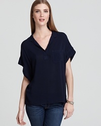 Featuring a collar and patch pocket, this can't-live-without Splendid top is an elevated take on basics. Featuring a collar and patch pocket, this can't-live-without Splendid top is an elevated take on basics.