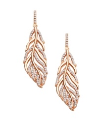 You'll flock to these luxe pave feather earrings glittering with cubic zirconia in a rich 18k rose gold vermeil setting. You'll flock to these luxe pave feather earrings glittering with cubic zirconia in a rich 18k rose gold vermeil setting.