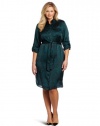 Jones New York Women's Plus-Size Relaxed Shirt Dress