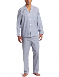 Majestic International Men's Basics Bengal Stripe Long Sleeve Pajama
