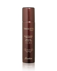 With the effect of a makeup bronzer and the ease of a gentle spray, Terracotta Spray is an entirely new way to get a temporary sunny glow. Employing the technology used in a professional airbrush makeup application, Terracotta Spray goes on in an ultra-light mist. Its homogeneous spray diffusion ensures a uniform application that covers every inch of the face evenly in just seconds. Available in two shades, each can contains 130 applications and even has the added bonus of SPF10 protection. With the effect of a makeup bronzer and the ease of a gentle spray, Terracotta Spray is an entirely new way to get a temporary sunny glow. Employing the technology used in a professional airbrush makeup application, Terracotta Spray goes on in an ultra-light mist. Its homogeneous spray diffusion ensures a uniform application that covers every inch of the face evenly in just seconds. Available in two shades, each can contains 130 applications and even has the added bonus of SPF10 protection.