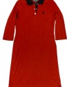 Lauren Active Golf Women's Three-Quarter Sleeve Pique Polo Dress (Red) (Medium)