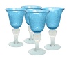 Artland Iris Goblet, 14-Ounce, Turquoise, Set of 4