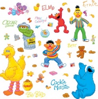 RoomMates RMK1384SCS Sesame Street Peel & Stick Wall Decals RoomMates RMK1384SCS Sesame Street Peel & Stick Wall Decals