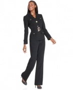 A new take on safari chic, Tahari by ASL's pantsuit mixes utility pockets with a chic belted silhouette for a weekday look that's perfectly polished.