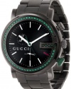 Gucci Unisex YA101349 G-Chrono Black PVD 60 Green Topaz Case Watch