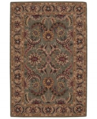 With a modern approach to traditional designs, the India House collection offers beauty to be appreciated for years to come. Meticulous hand-tufting results in truly artful detail. Featuring lush blooms against a rich olive green field, this rug is an exceptional addition to your home. (Clearance) With a modern approach to traditional designs, the India House collection offers beauty to be appreciated for years to come. Meticulous hand-tufting results in truly artful detail. Featuring lush blooms against a rich olive green field, this rug is an exceptional addition to your home. (Clearance)