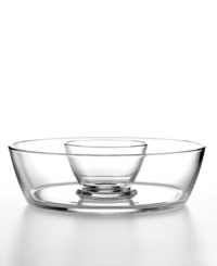 A clear winner for timeless style and versatility, the Michelangelo Masterpiece chip and dip is an invaluable addition to everyday tables and the party buffet. Featuring a simple silhouette in luminous, lead-free glass from Luigi Bormioli's collection of serveware and serving dishes. A clear winner for timeless style and versatility, the Michelangelo Masterpiece chip and dip is an invaluable addition to everyday tables and the party buffet. Featuring a simple silhouette in luminous, lead-free glass from Luigi Bormioli's collection of serveware and serving dishes.