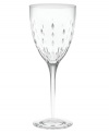 Refresh your formal table with the stylized petal cuts and refined whimsy of Modern Love stemware by Monique Lhuillier for Royal Doulton. This crystal goblet combines a sleek bell shape and simple stem with convenient dishwasher-safe durability.