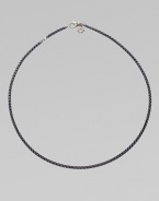 From the Chain Collection. A thin chain of blackened sterling silver is at once bold and delicate.Sterling silver Length, about 17 Lobster clasp Imported