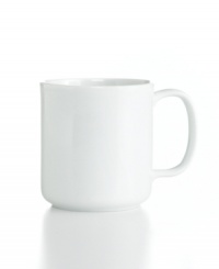 Newly updated, The Cellar's Whiteware mug boasts a fresh, refined silhouette in white porcelain that's versatile and durable enough for every meal. Newly updated, The Cellar's Whiteware mug boasts a fresh, refined silhouette in white porcelain that's versatile and durable enough for every meal.