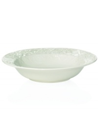 Fresh from the country. Hardy stoneware embossed with a fruit and flora motif makes the English Country vegetable bowl a graceful go-to for every day. Fresh from the country. Hardy stoneware embossed with a fruit and flora motif makes the English Country vegetable bowl a graceful go-to for every day.