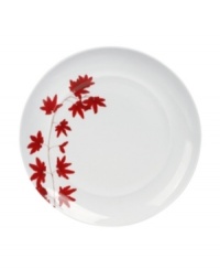 Sprinkle your table with vibrant red flowers with the light and breezy Pure Red dinner plates from Mikasa. The classic shape makes this dinnerware and dishes collection ideal for everyday use while the airy, organic design also makes a festive dinner party set. Sprinkle your table with vibrant red flowers with the light and breezy Pure Red dinner plates from Mikasa. The classic shape makes this dinnerware and dishes collection ideal for everyday use while the airy, organic design also makes a festive dinner party set.
