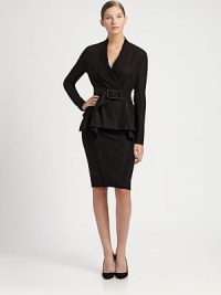 Sleek stretch jersey, tailored in a form-fitting pencil silhouette.Pull-on styleAsymmetrical seamsAbout 26 from waist to hem70% viscose/25% polyamide/5% elastaneSpot cleanImported of Italian fabricModel shown is 5'10 (177cm) wearing US size 4. Sleek stretch jersey, tailored in a form-fitting pencil silhouette.Pull-on styleAsymmetrical seamsAbout 26 from waist to hem70% viscose/25% polyamide/5% elastaneSpot cleanImported of Italian fabricModel shown is 5'10 (177cm) wearing US size 4.
