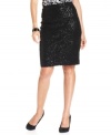Charter Club's sequin pencil skirt adds a glimmering touch to any ensemble. It's surprisingly versatile, too - try it with a blouse, a blazer or a crisp button-down!