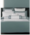 Hotel Collection Tri Colorblock Euro Sham Green / White