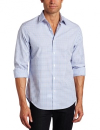 Perry Ellis Men's Long Sleeve Slim Fit 3 Tone Check Shirt Perry Ellis Men's Long Sleeve Slim Fit 3 Tone Check Shirt