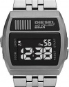 Diesel Watches Men's Digital Stainless Steel Black Dial Watch (Black/Blue)