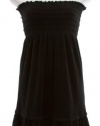 Juicy Couture Black Terry Smocked Ruffle Tube Dress X-Large