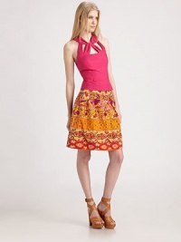 Vibrant printed cotton in a shapely A-line silhouette tailored with crisp knife pleats.High waistbandSide flap pocketsCenter back zipperAbout 21 longCottonDry cleanMade in USA of Italian fabricModel shown is 5'10 (177cm) wearing US size 4. Vibrant printed cotton in a shapely A-line silhouette tailored with crisp knife pleats.High waistbandSide flap pocketsCenter back zipperAbout 21 longCottonDry cleanMade in USA of Italian fabricModel shown is 5'10 (177cm) wearing US size 4.