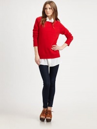 Lush cashmere elevates this classic crewneck to a luxe wardrobe essential.CrewneckShoulder yokeLong sleevesRibbed trimAbout 27 from shoulder to hemCashmereDry cleanImportedModel shown is 5'9½ (176cm) wearing US size Small. Lush cashmere elevates this classic crewneck to a luxe wardrobe essential.CrewneckShoulder yokeLong sleevesRibbed trimAbout 27 from shoulder to hemCashmereDry cleanImportedModel shown is 5'9½ (176cm) wearing US size Small.