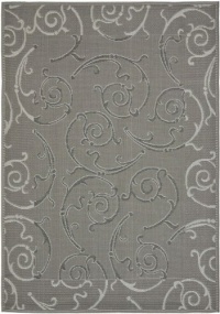 Area Rug 6x9 Rectangle Transitional Anthracite - Light Grey Color - Safavieh Courtyard Rug from RugPal Area Rug 6x9 Rectangle Transitional Anthracite - Light Grey Color - Safavieh Courtyard Rug from RugPal