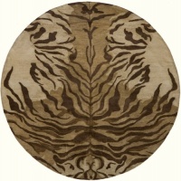 Area Rug 7x7 Round Animal Inspirations Sand Color - Momeni Serengeti Rug from RugPal Area Rug 7x7 Round Animal Inspirations Sand Color - Momeni Serengeti Rug from RugPal