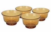 Artland Iris Nappy, 4-3/4-Inch, Amber, Set of 4 Artland Iris Nappy, 4-3/4-Inch, Amber, Set of 4