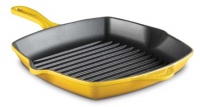 Le Creuset Enameled Cast-Iron 10-1/4-Inch Square Skillet Grill, Dijon Le Creuset Enameled Cast-Iron 10-1/4-Inch Square Skillet Grill, Dijon