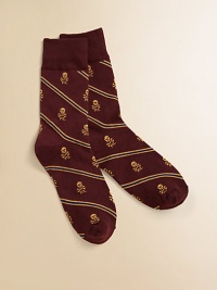 These cozy, cool socks get a little edgy with a skull design.70% cotton/18% nylon/8% polyester/3% rubber/1% spandexMachine washImported These cozy, cool socks get a little edgy with a skull design.70% cotton/18% nylon/8% polyester/3% rubber/1% spandexMachine washImported