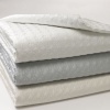 Hudson Park Cross Diamond Quilted Coverlet - King - Color: Natural