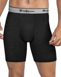Champion Men's Performance 2 Pack Stretch Long Boxer Brief, Black, Large Champion Men's Performance 2 Pack Stretch Long Boxer Brief, Black, Large