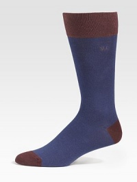 Contrast cuff, heel and toe define comforting socks that offer warmth without bulk. Mid-calf height Ribbed cuff 72% cotton/26% nylon /2% spandex Machine wash Imported Contrast cuff, heel and toe define comforting socks that offer warmth without bulk. Mid-calf height Ribbed cuff 72% cotton/26% nylon /2% spandex Machine wash Imported