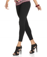 Style&co. updates classic ankle-length leggings with exposed zippers in the back -- perfect for adding a little edge to any outfit. Style&co. updates classic ankle-length leggings with exposed zippers in the back -- perfect for adding a little edge to any outfit.