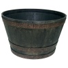 Garden Odyssey 25-Inch Whiskey Barrel Planter, Worn Iron