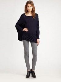 Supple, featherweight jersey, slightly oversized in a chic dropped-shoulder style.BoatneckDropped shouldersDolman sleevesPullover styleRayonDry cleanImportedModel shown is 5'11 (180cm) wearing US size Small. Supple, featherweight jersey, slightly oversized in a chic dropped-shoulder style.BoatneckDropped shouldersDolman sleevesPullover styleRayonDry cleanImportedModel shown is 5'11 (180cm) wearing US size Small.