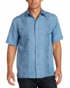 Cubavera Men's Ornate Embroidered Placket Shirt