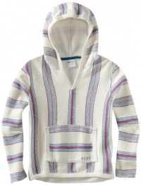 Roxy Kids Girls 7-16 Pretty Peas Hoodie, Natural Stripe, Small Roxy Kids Girls 7-16 Pretty Peas Hoodie, Natural Stripe, Small