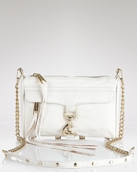 Take a shine to round-the-clock accessorizing with this metallic leather crossbody from Rebecca Minkoff. This bag adds cool glamour worn over the shoulder or tucked under your arm as a clutch. Take a shine to round-the-clock accessorizing with this metallic leather crossbody from Rebecca Minkoff. This bag adds cool glamour worn over the shoulder or tucked under your arm as a clutch.