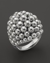 A wonderfully textured sterling silver ring from Lagos' Signature Caviar collection.