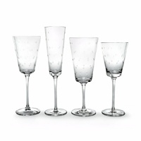 Kate Spade and Lenox join together to bring ease, elegance and understated wit to the table. Larabee Dot Stemware features etched polka dots and coordinate with the Larabee Dot Accent Plates. Shown from left to right: goblet, flute, iced beverage, wine glass. Kate Spade and Lenox join together to bring ease, elegance and understated wit to the table. Larabee Dot Stemware features etched polka dots and coordinate with the Larabee Dot Accent Plates. Shown from left to right: goblet, flute, iced beverage, wine glass.