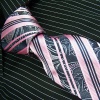 Brand New B. Boss Pink Black Paisleys Silk Mens Neck Tie zl1043