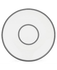 Leave it to kate spade to improve upon the classic sophistication of black and white. A concentric pattern featuring the timeless pairing lends your tabletop easy elegance. Leave it to kate spade to improve upon the classic sophistication of black and white. A concentric pattern featuring the timeless pairing lends your tabletop easy elegance.