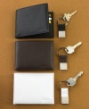 A classic combination. This sleek and sophisticated wallet and key fob set helps any guy feel complete.