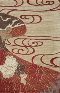 Koi Collection KOI00KO-15RED590R Area Rug, Round Koi Collection KOI00KO-15RED590R Area Rug, Round