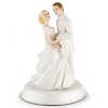 A cake topper as beautiful as the wedding cake. After the wedding, this Lenox keepsake is a lasting reminder of a couple's love. The cake topper is crafted of bone china, embellished with precious platinum and hand-applied accents that resemble luxurious pearls. African-American bride and groom also available.Height: 7 5/8Width: 5 3/4Weight: 32 oz.