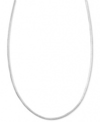 Macy's Signature 18 Inch Tarnish Free Fine Gauge Snake Sterling Silver Necklace