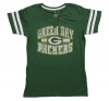 Green Bay Packers Women's Majestic Go For Two II Split Neck T-shirt