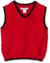 Hartstrings Baby-Boys Infant Solid Sweater Vest, Red, 18 Months